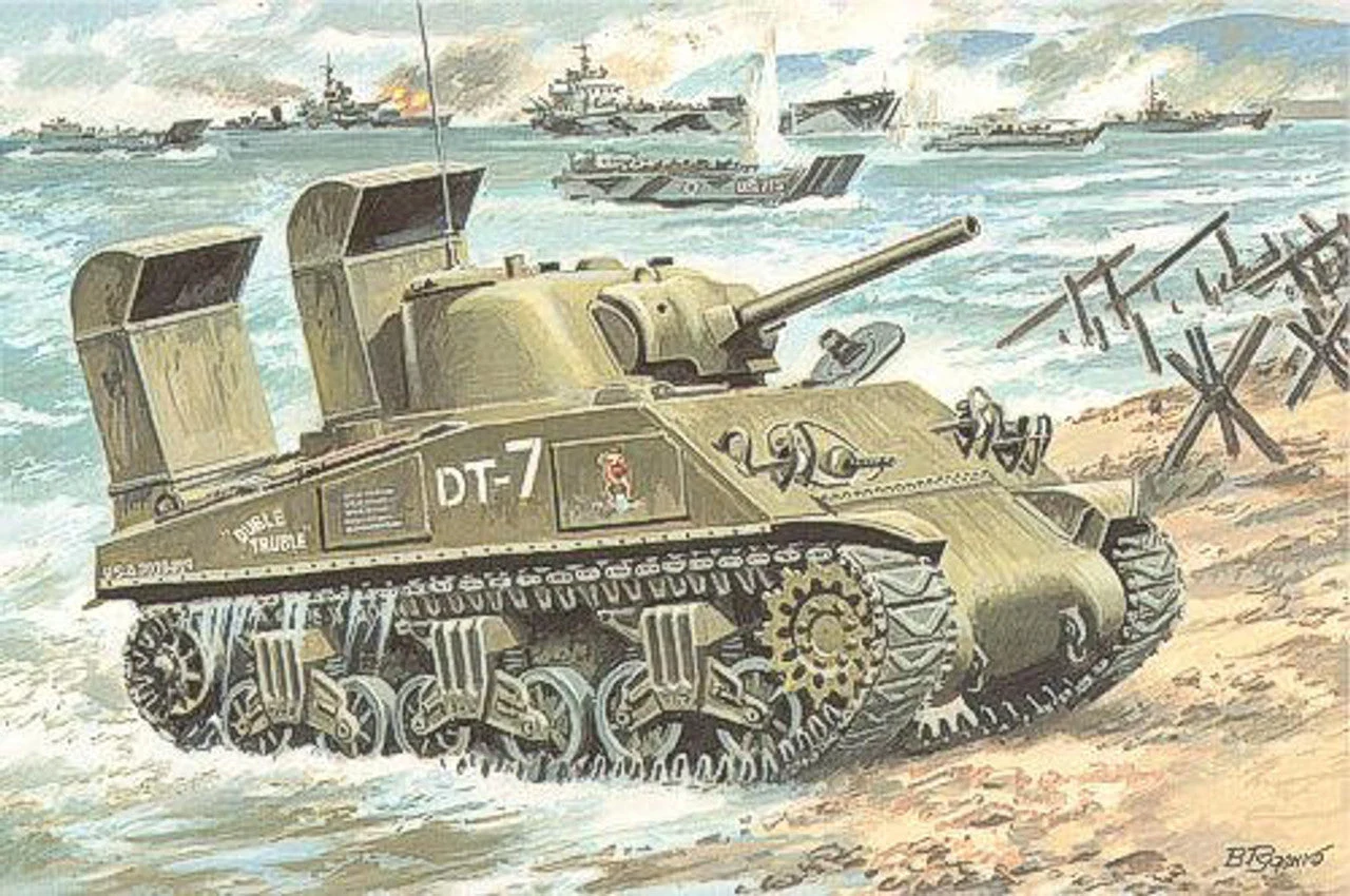 Uni Model 1/72 Uni Model Tank M4A3 with Deep Wading Trunks
