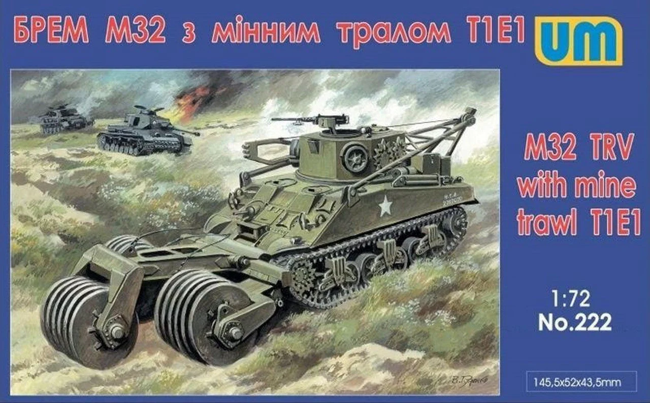 Uni Model 1/72 Uni Model M32 Tank Recovery Vehicle with mine trawl T1E1