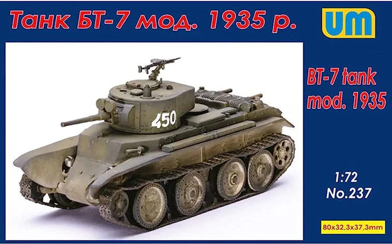 Uni Model 1/72 Uni Model BT-7 tank mod.1935 with the P-40
