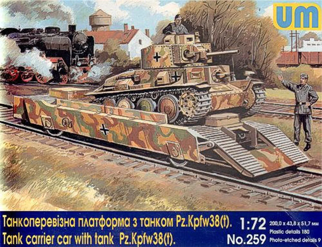 Uni Model 1/72 Uni Model Tank carrier car with tank Pz. Kpfw38(t)