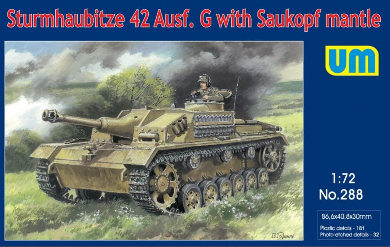 Uni Model 1/72 Uni Model Sturmhaubitze 42 Ausf.G with Saukopf mantle