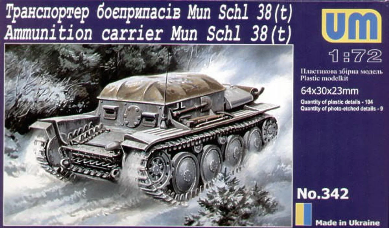 Uni Model 1/72 Uni Model Ammunition carrier Mun Schl 38(t)