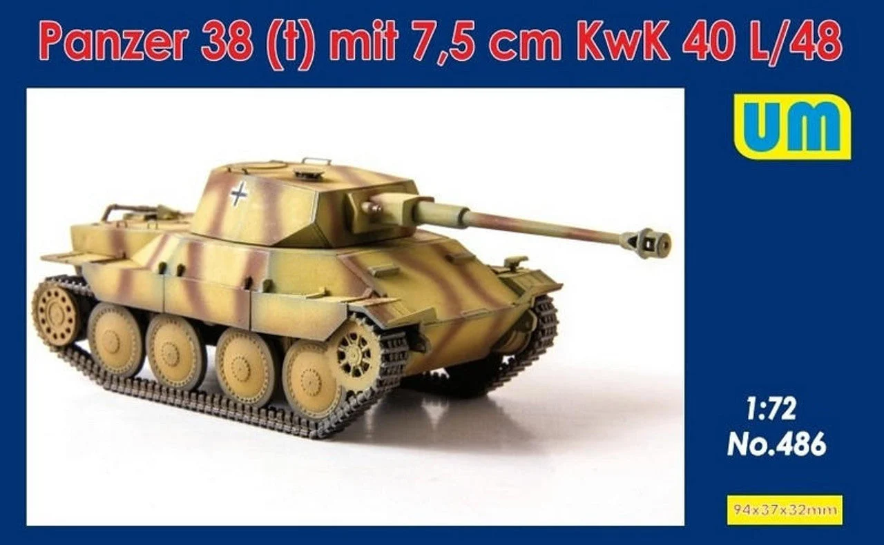 Uni Model 1/72 Uni Model Panzer38(t) mit 7.5 cm KwK 40L/48
