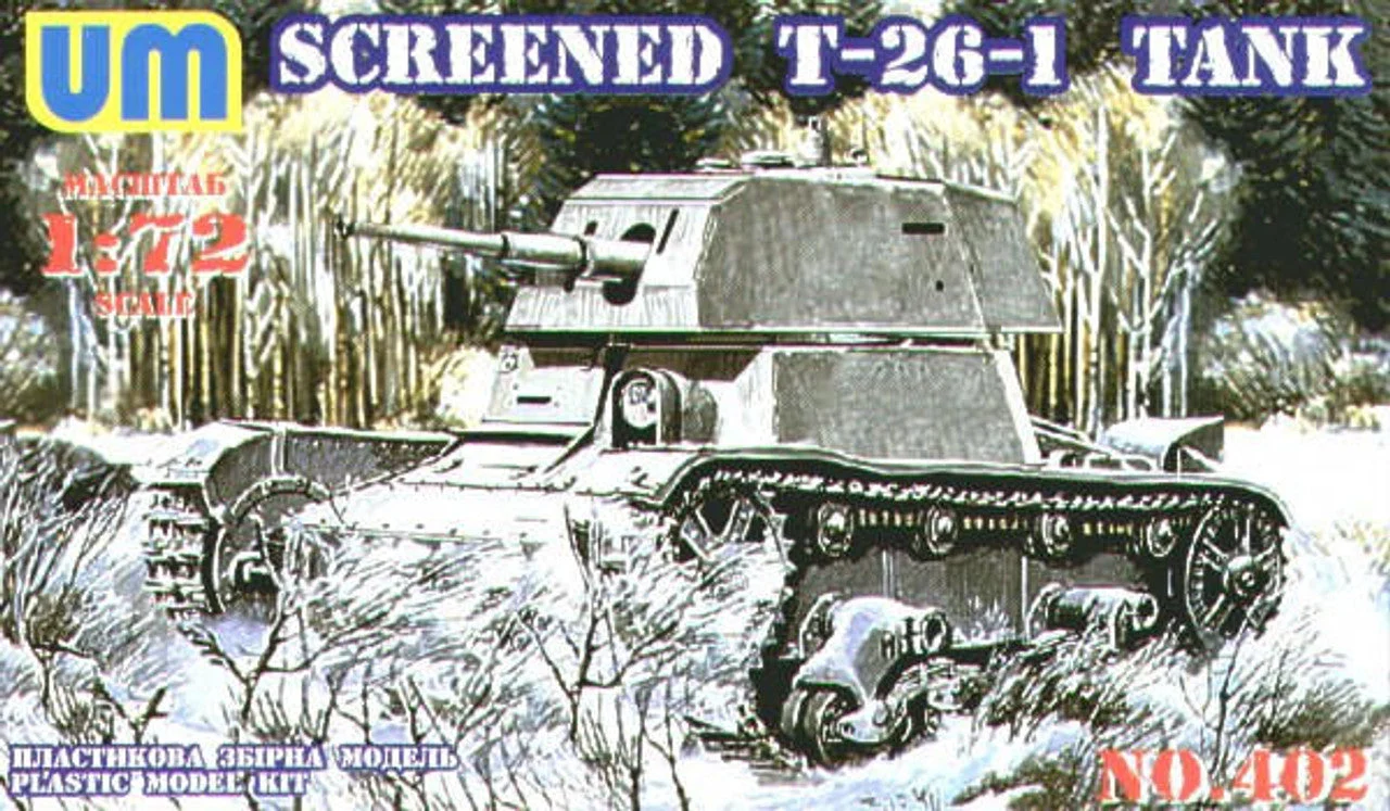 Uni Model 1/72 Uni Model Screened T-26-1 tank