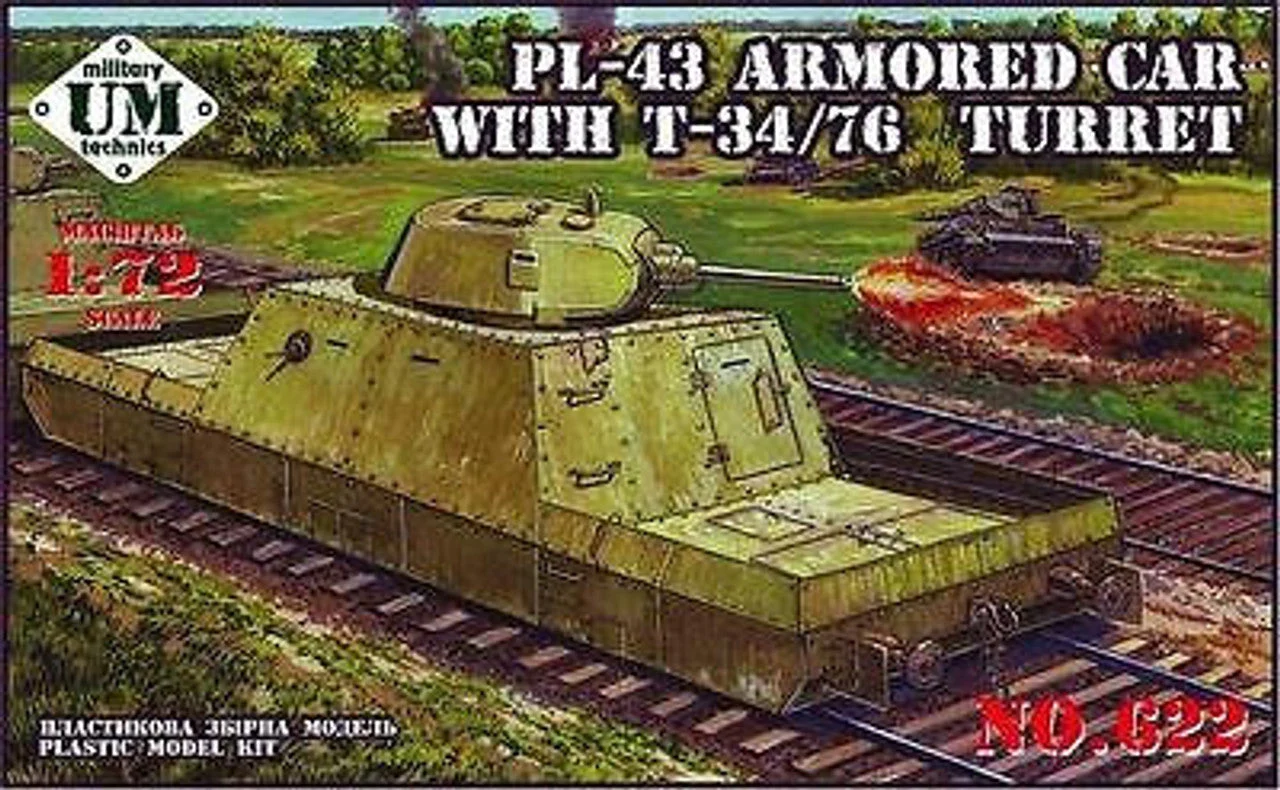 Uni Model 1/72 Uni Model PL-43 Armored car with T-34/76 turret
