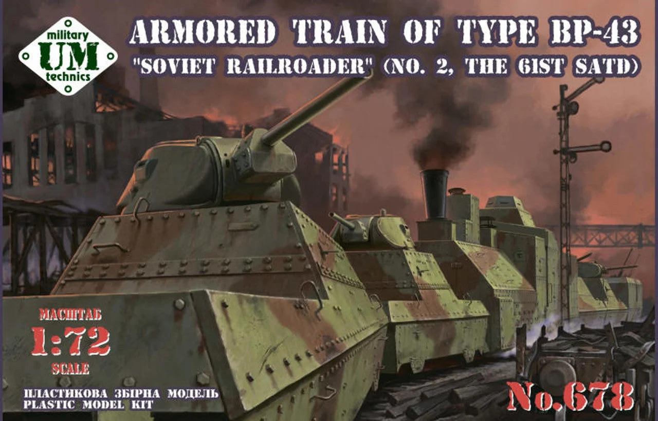 Uni Model 1/72 Uni Model Armored train of type BP-43 Soviet railroader (#2, the 61-st SATD)