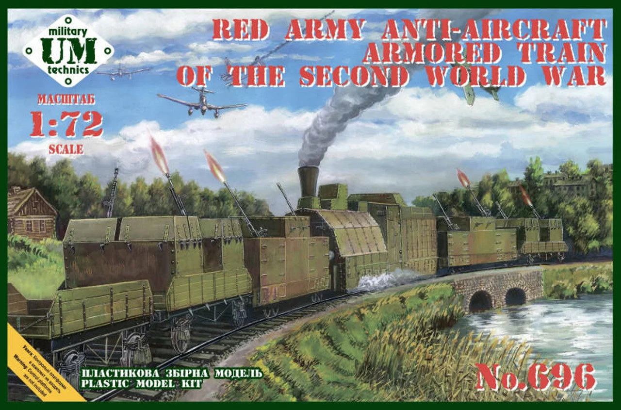 Uni Model 1/72 Uni Model Red Army Antiaircraft armored train of the Second World War