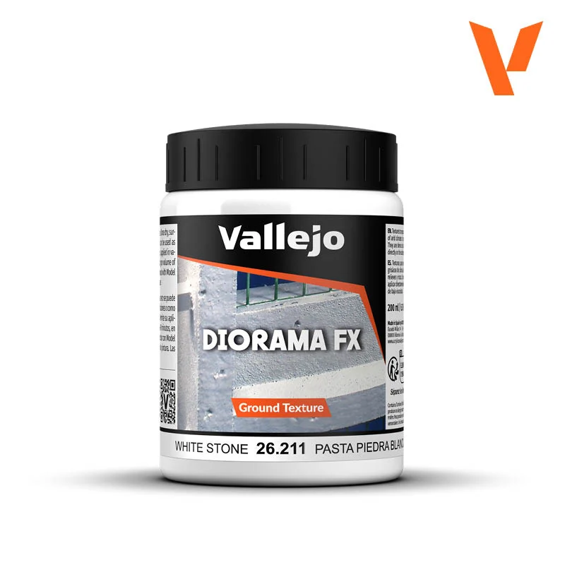 Vallejo White Stone Ground Texture Diorama Effect 200ml Bottle