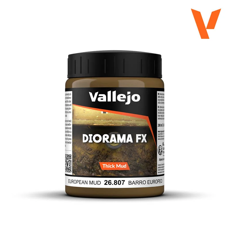 Vallejo European Mud Thick Mud Diorama Effect 200ml Bottle