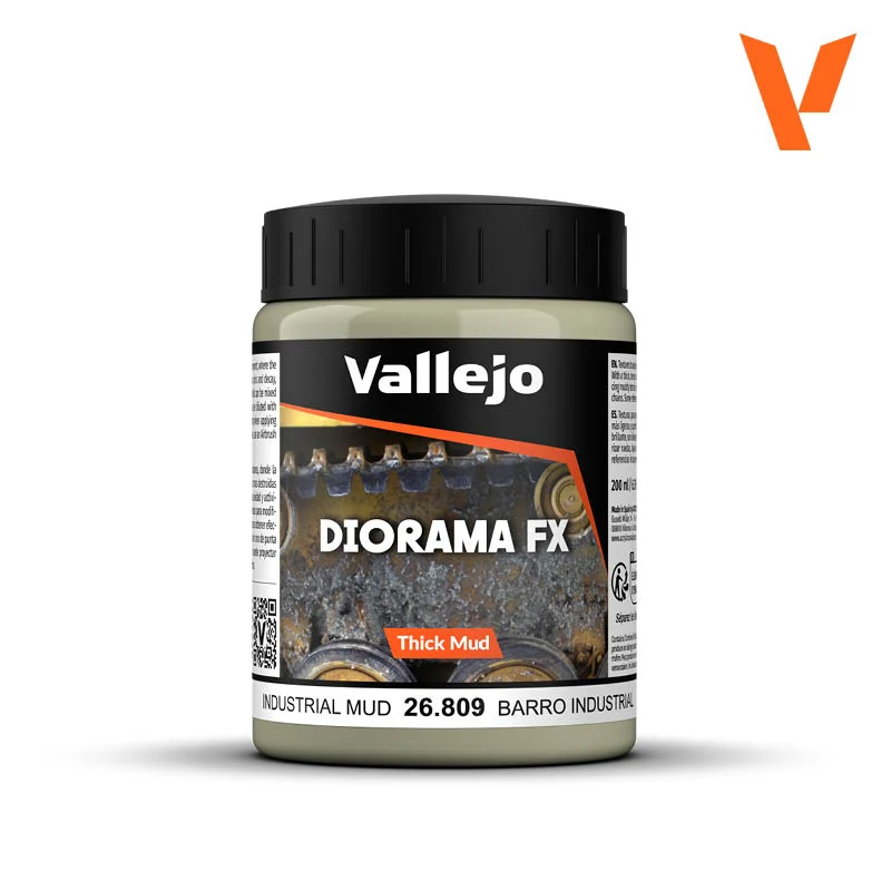Vallejo Industrial Mud Thick Mud Diorama Effect 200ml Bottle