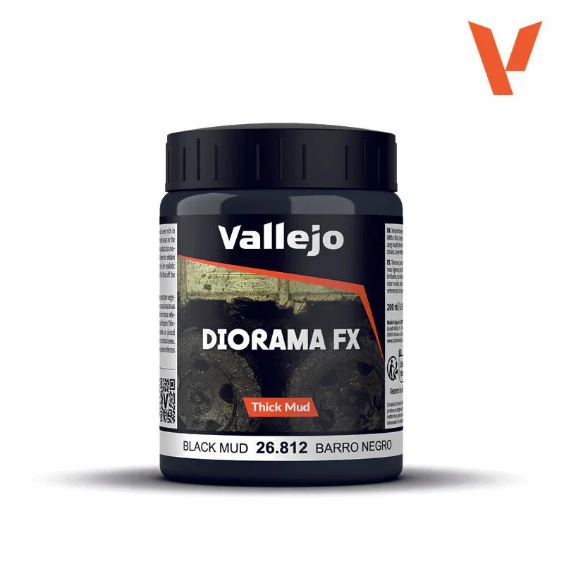 Vallejo 200ml Black Mud - 26812