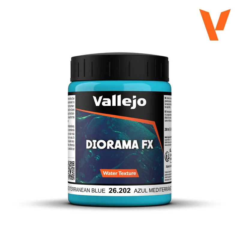 Vallejo Mediterranean Blue Water Texture Effect 200ml Bottle