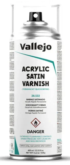 Vallejo Acrylic Satin Spray Varnish 400ml 28.532