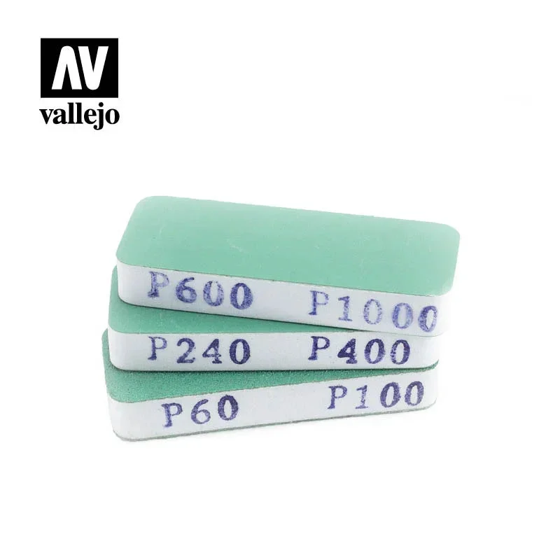 Vallejo Set of 3 (80x30x12 mm) Flexi Sanders Dual-Grit - 4004