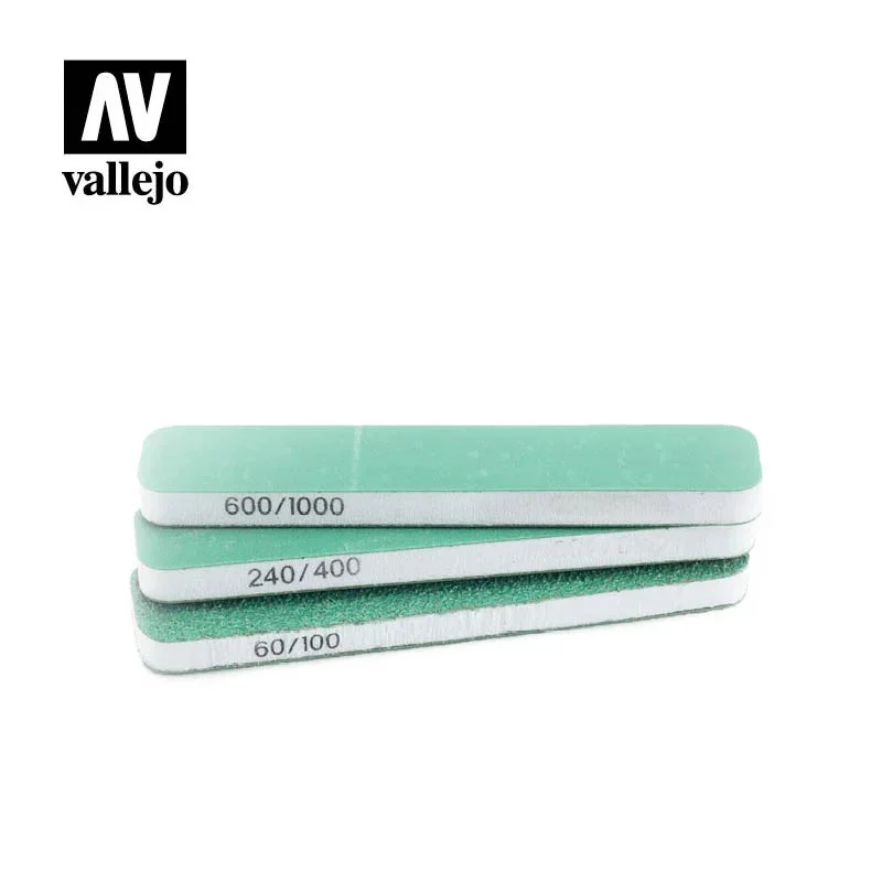 Vallejo Set of 3 (90x19x6 mm) Flexi Sanders Dual-Grit - 4001