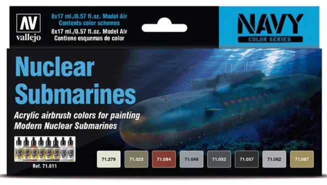 Vallejo 17ml Set of 8 Nuclear Submarines - 71611