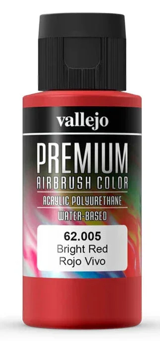 Vallejo Premium Airbrush Color Bright Red 60ml 62005