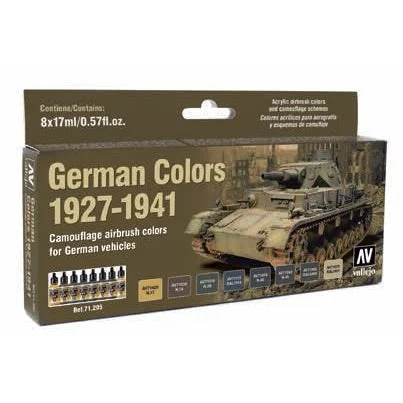 17ml Bottle German 1927-1941 Vehicles Model Air Paint Set (8 Colors)