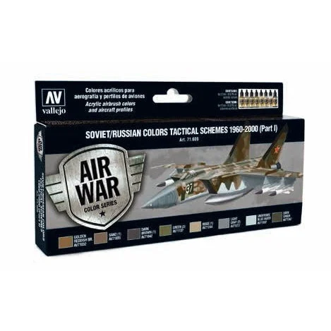17ml Bottle Soviet/Russian Tactical Schemes 1960-2000 Part I Model Air War Paint Set (8 Colors)