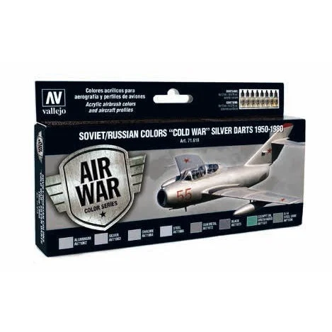 17ml Bottle Soviet/Russian Cold War Silver Darts 1950 -1980 Model Air War Paint Set (8 Colors)