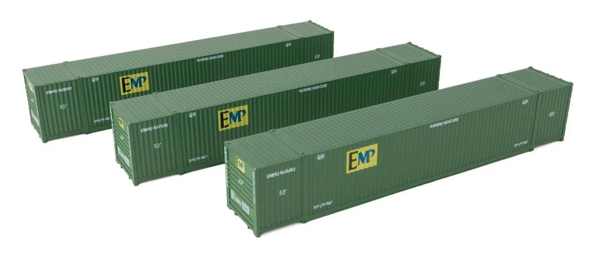 Walthers HO 53' EMP Singamas Corrugated Side Container 3-Pack #18502 | 949-18502