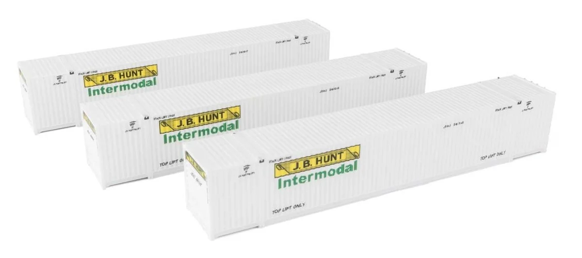 Walthers HO 53' JB Hunt Singamas Corrugated Side Container 3-Pack #18504 | 949-18504