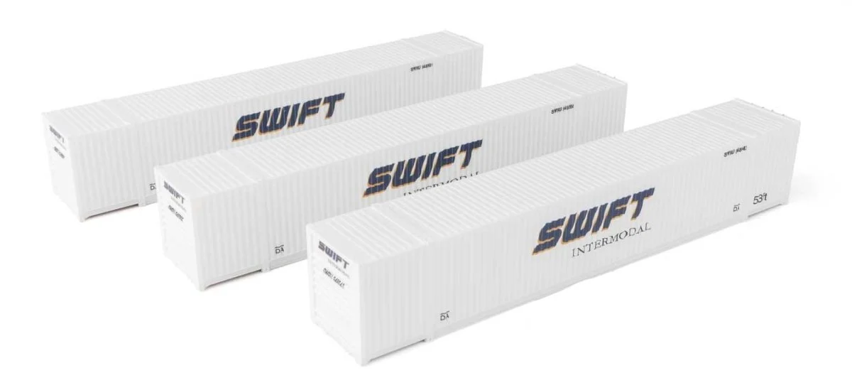 Walthers HO 53' Swift Singamas Corrugated Side Container 3-Pack #18505 | 949-18505