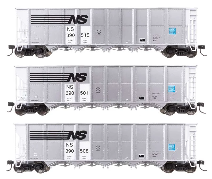 Walthers Mainline HO Norfolk Southern 50' RD-4 Hopper 3-Pack | 910-56877