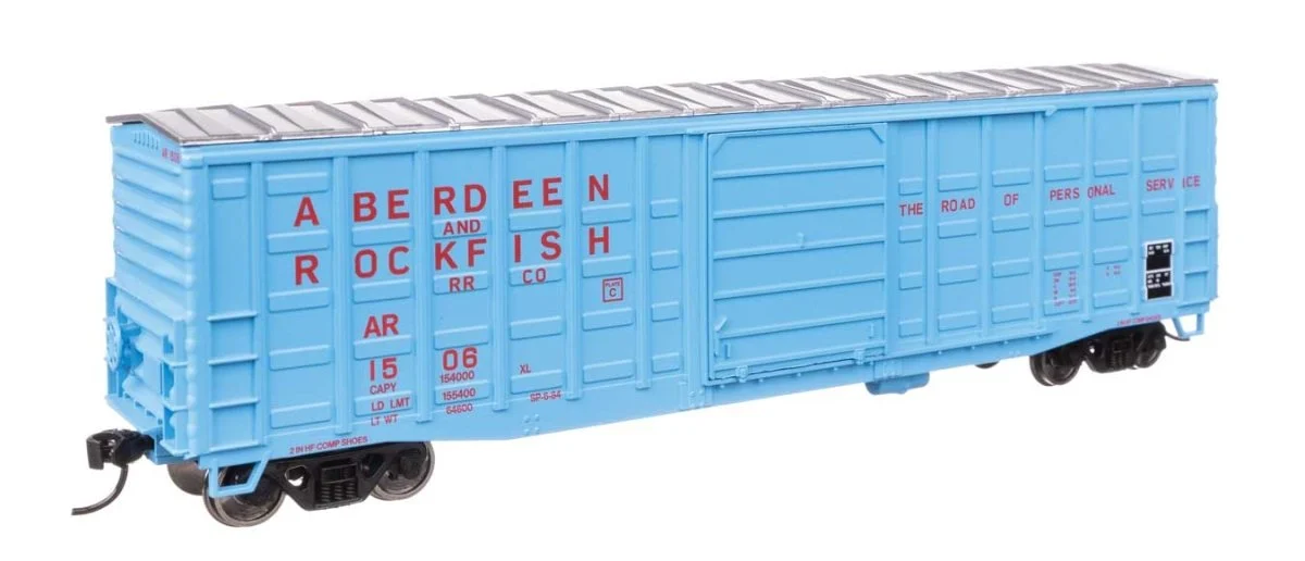 Walthers Mainline HO Scale Aberdeen & Rockfish #1506 50' Waffle Side Boxcar