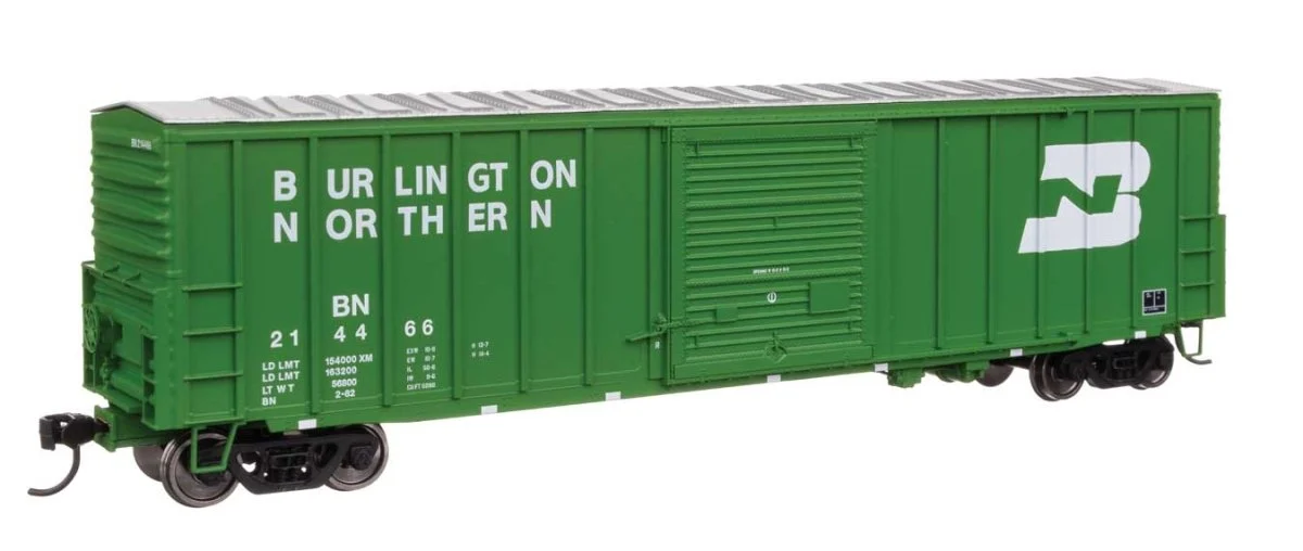 Walthers Mainline HO Scale Burlington Northern #214266 50' ACF Exterior Post Dreadnaught End Plate B Boxcar