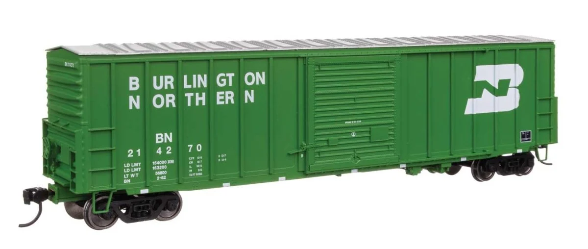 Walthers Mainline HO Scale Burlington Northern #214270 50' ACF Exterior Post Dreadnaught End Plate B Boxcar