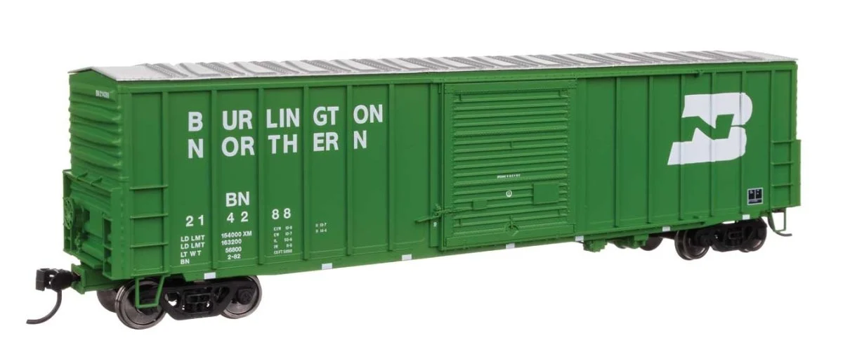 Walthers Mainline HO Scale Burlington Northern #214288 50' ACF Exterior Post Dreadnaught End Plate B Boxcar