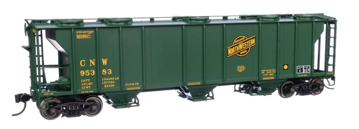Walthers Mainline HO Scale Chicago & North Western #95383 50' Pullman-Standard PS-2 2893 3-Bay Covered Hopper