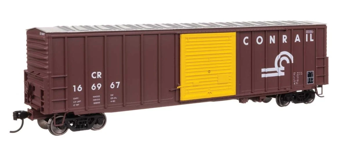 Walthers Mainline HO Scale Conrail #166967 50' ACF Exterior Post Dreadnaught End Plate B Boxcar