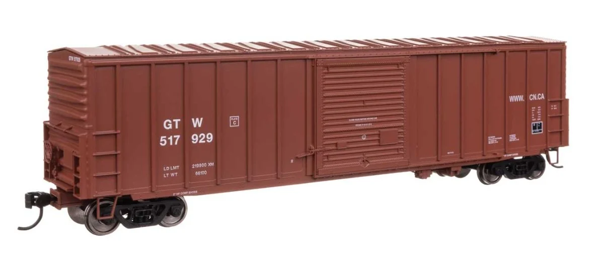 Walthers Mainline HO Scale Grand Trunk Western #517929 50' ACF Exterior Post Dreadnaught End Plate B Boxcar