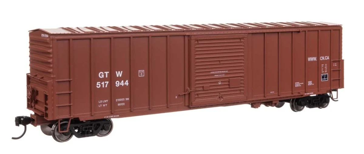 Walthers Mainline HO Scale Grand Trunk Western #517944 50' ACF Exterior Post Dreadnaught End Plate B Boxcar