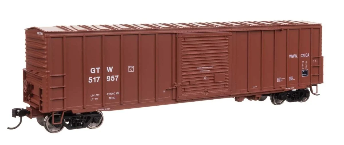 Walthers Mainline HO Scale Grand Trunk Western #517957 50' ACF Exterior Post Dreadnaught End Plate B Boxcar