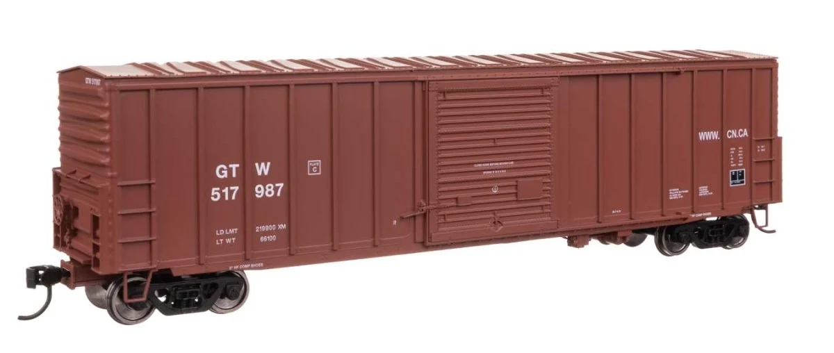 Walthers Mainline HO Scale Grand Trunk Western #517987 50' ACF Exterior Post Dreadnaught End Plate B Boxcar
