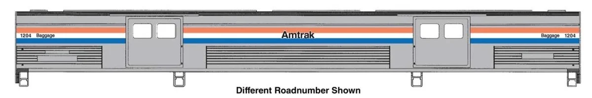 Walthers Proto HO Amtrak Phase III #1212 73' Budd Baggage Car | 920-13077