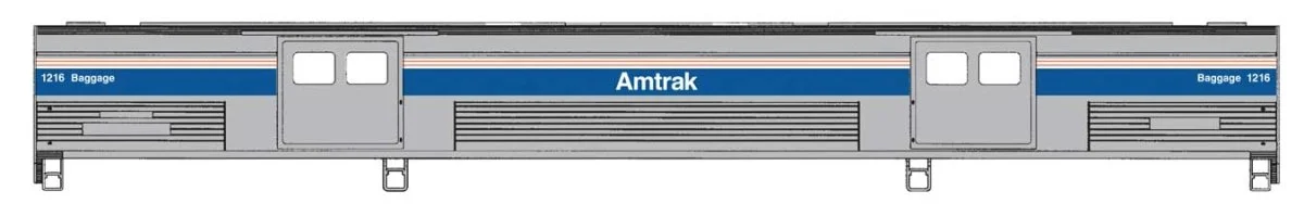 Walthers Proto HO Amtrak Phase IV #1216 73' Budd Baggage Car | 920-13082
