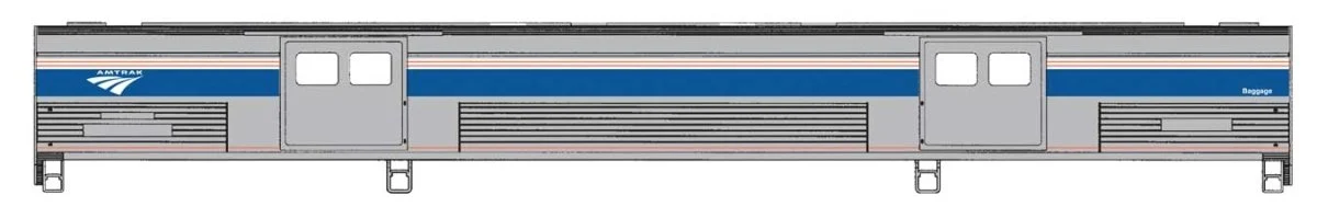 Walthers Proto HO Amtrak Phase VI Decal 73' Budd Baggage Car | 920-13087