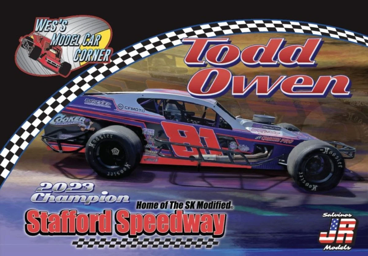 Wes's Model Car 1/25 Todd Owen #23 Stafford Speedway SK Modified Champion - WMC00081
