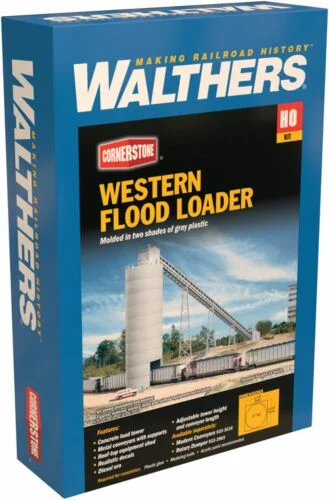 Walthers Cornerstone HO Scale Western Coal Flood Loader Kit – Modern Coal Loading Facility – 933-3089