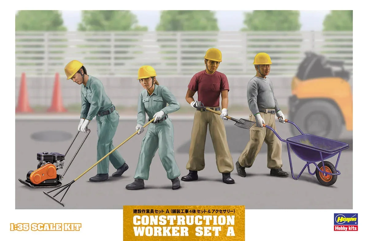 1/35 Hasegawa Construction Worker Set A 66003