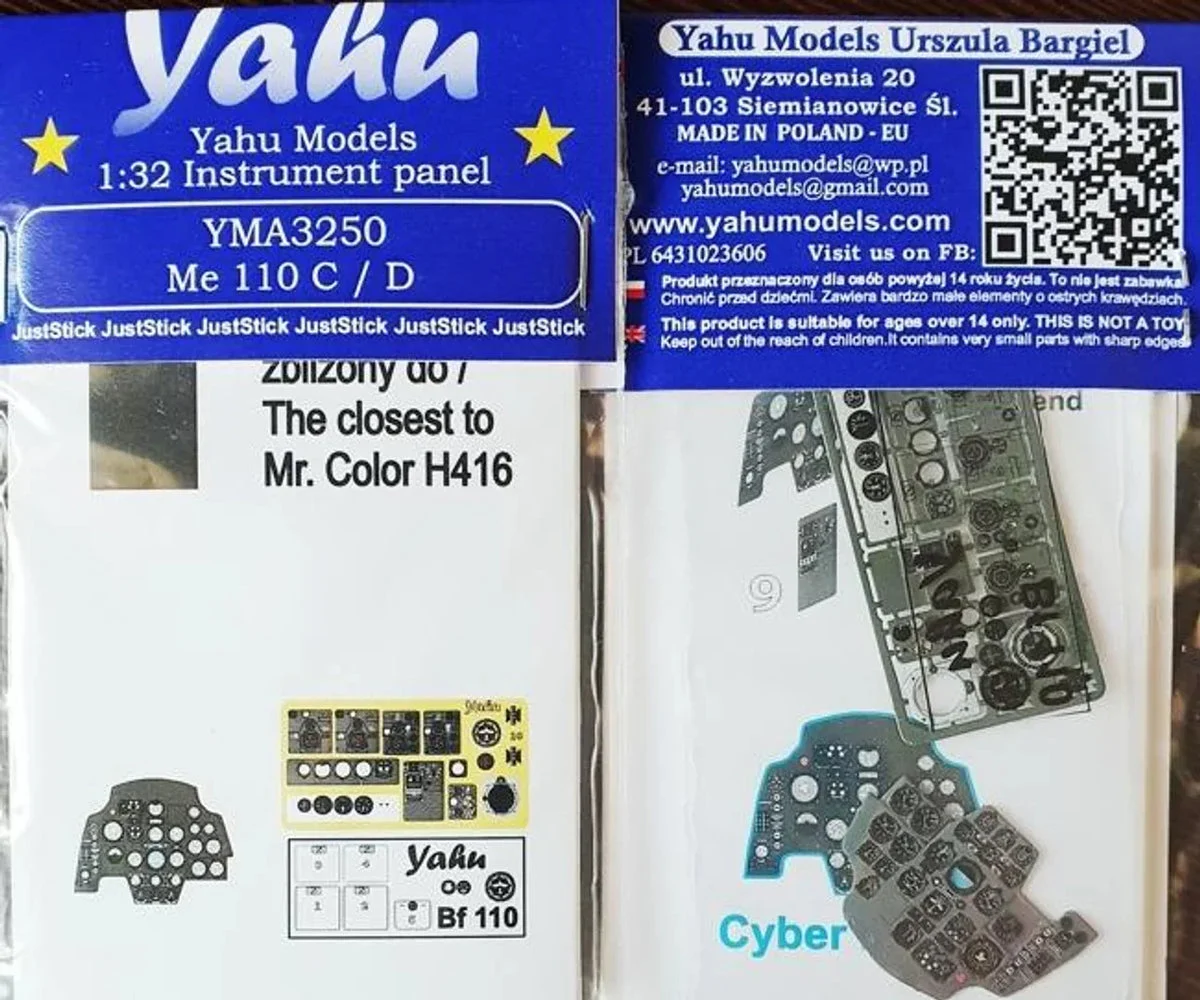 1/32 Yahu Models Me 110 C/D - Instrument Panel