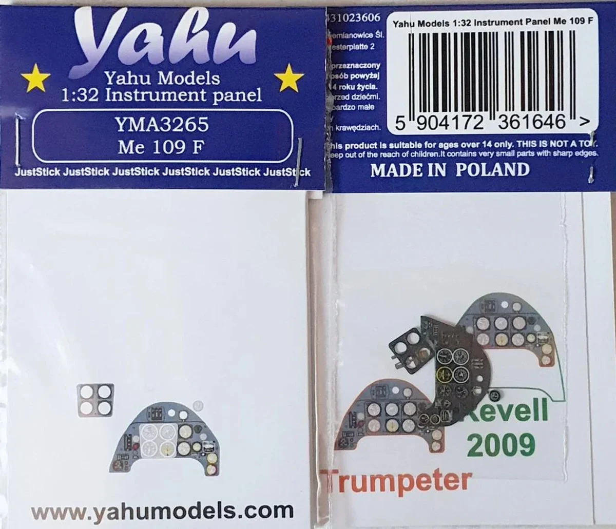 1/32 Yahu Models Me 109 F - Instrument Panel