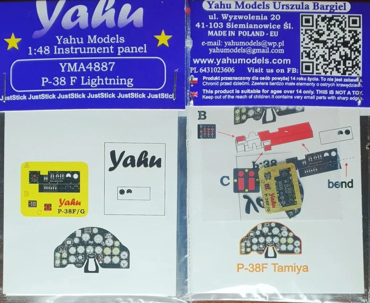 1/48 Yahu Models P-38F - Instrument Panel