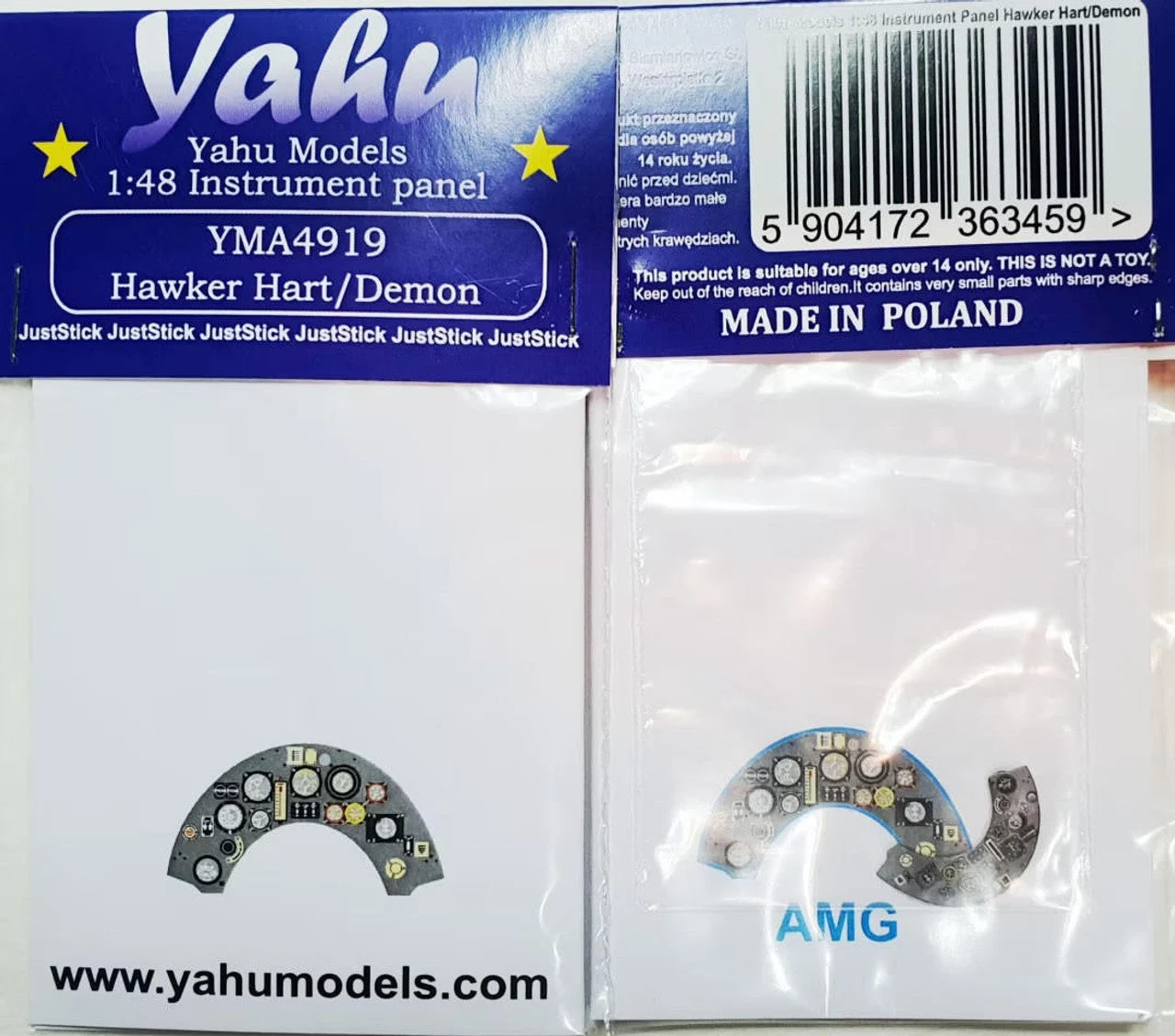 Yahu Models 1/32 YAHU Models Hawker Hart/Demon Instrument Panel for AMG