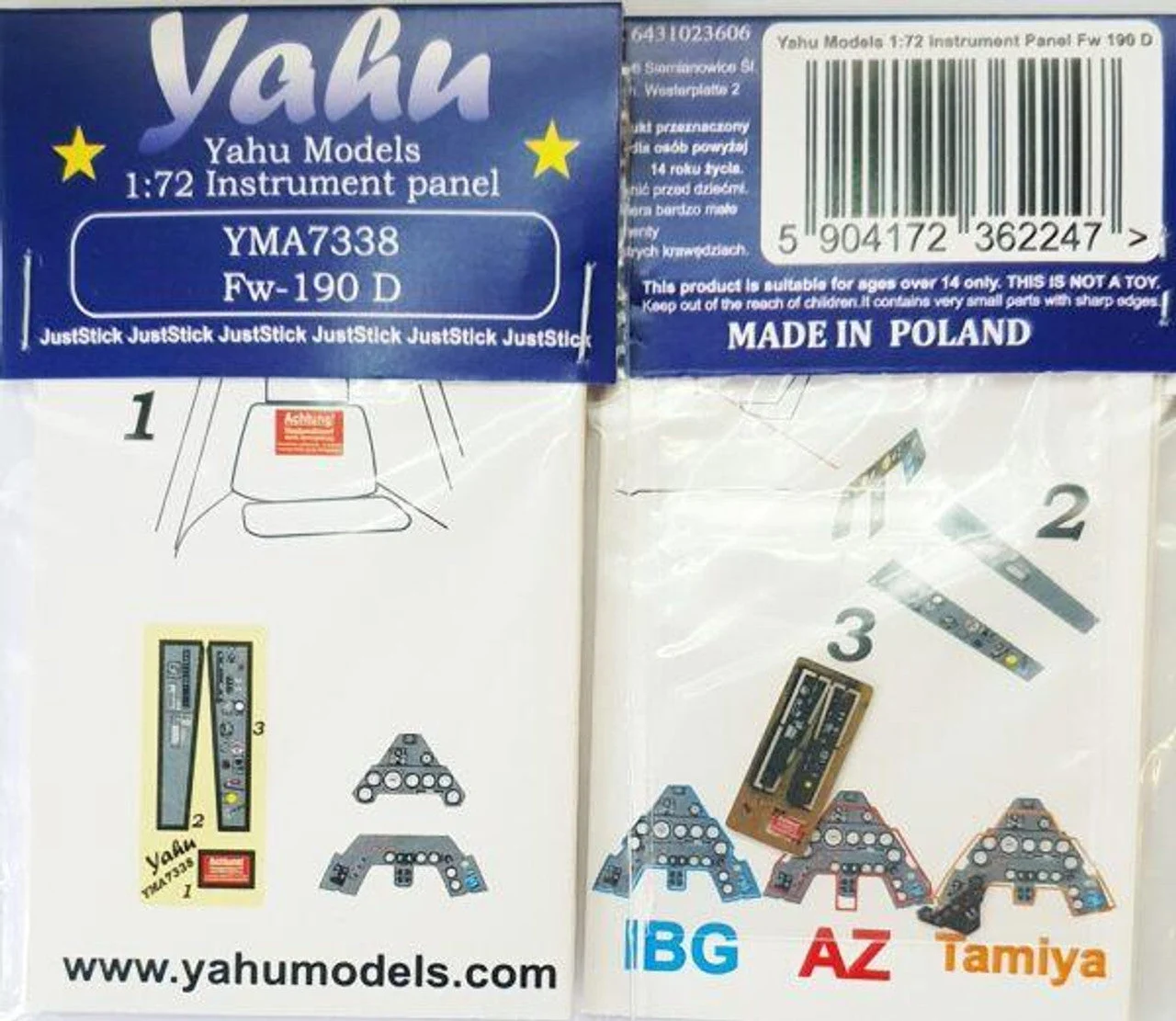 Yahu Models 1/72 Yahu Models Fw-190 D - Instrument Panel