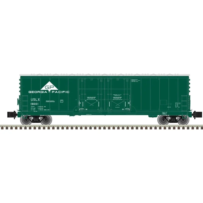 Z Atlas Master 53' Evans Double Plug Door Box Car Georgia Pacific [USLX] #16001 - Atlas Trains